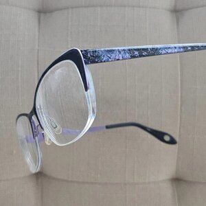 FYSH Women Glasses Eyeglasses Frame 3568 Purple Half Rim Eye Wear 54[[17 145